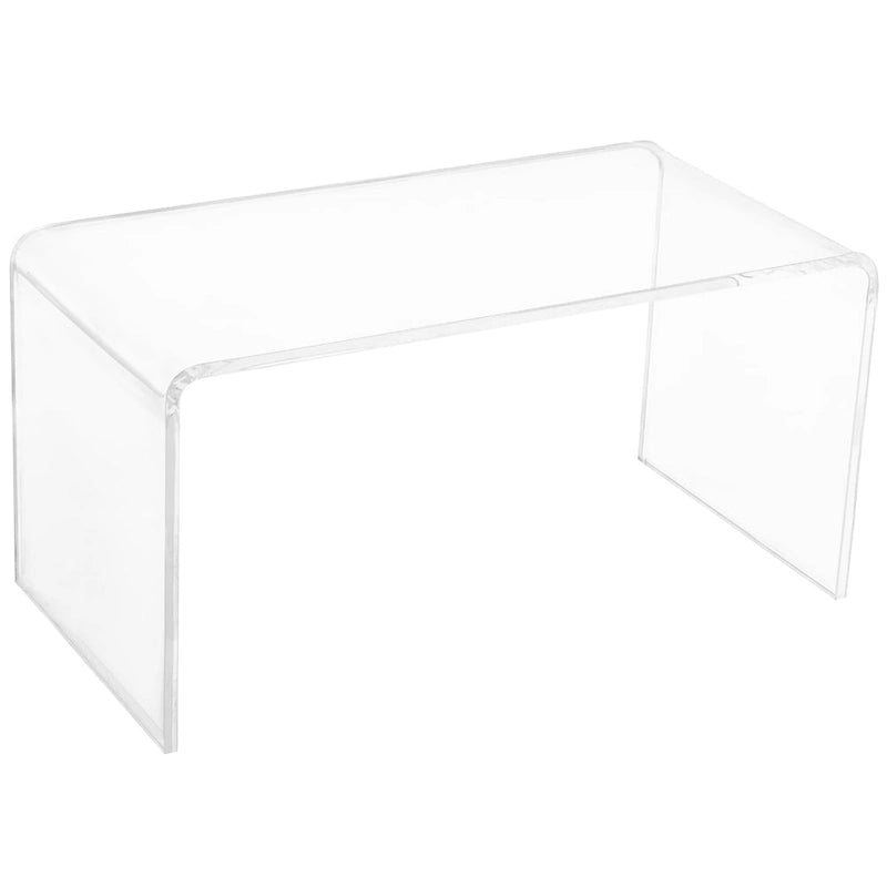 HomCom 32 Long Rectangle All Acrylic 20mm Thick Waterfall Coffee Table, Clear-2