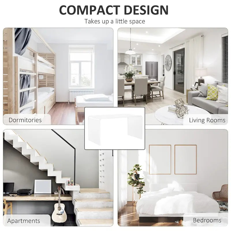 HomCom 32 Long Rectangle All Acrylic 20mm Thick Waterfall Coffee Table, Clear-5