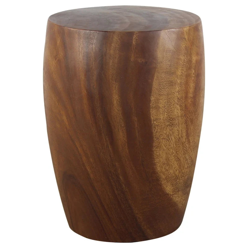 Walnut Oil Finish Round End Table 15x20 inch-3