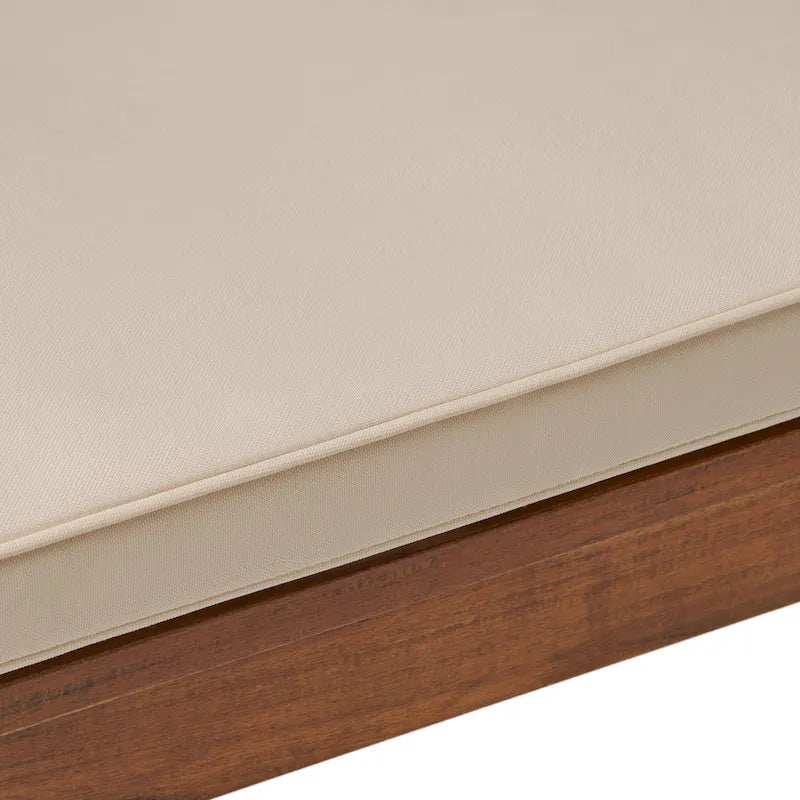 Nelson Rustic Acacia Wood Bench with Cushion by Christopher Knight Home-4