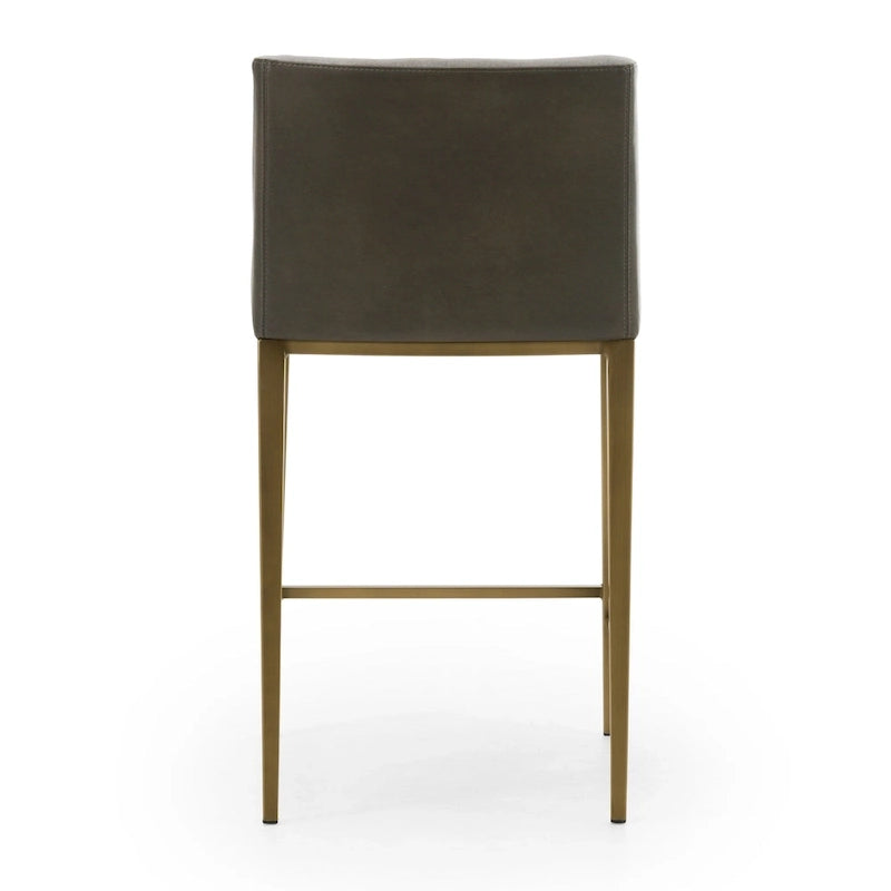 Modrest Fairview Contemporary Grey & Brass Counter Stool-6