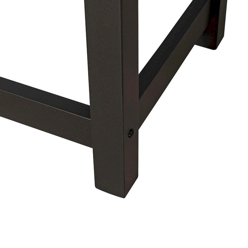 Grey Console Table with 3 Counter Height Stools Bar Set-14