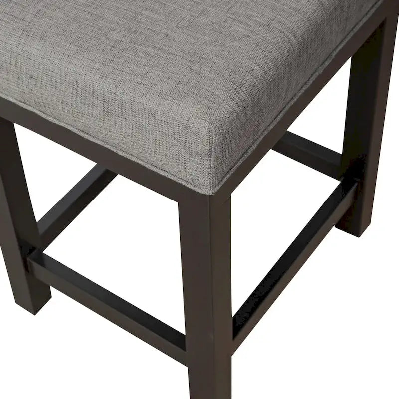 Grey Console Table with 3 Counter Height Stools Bar Set-19