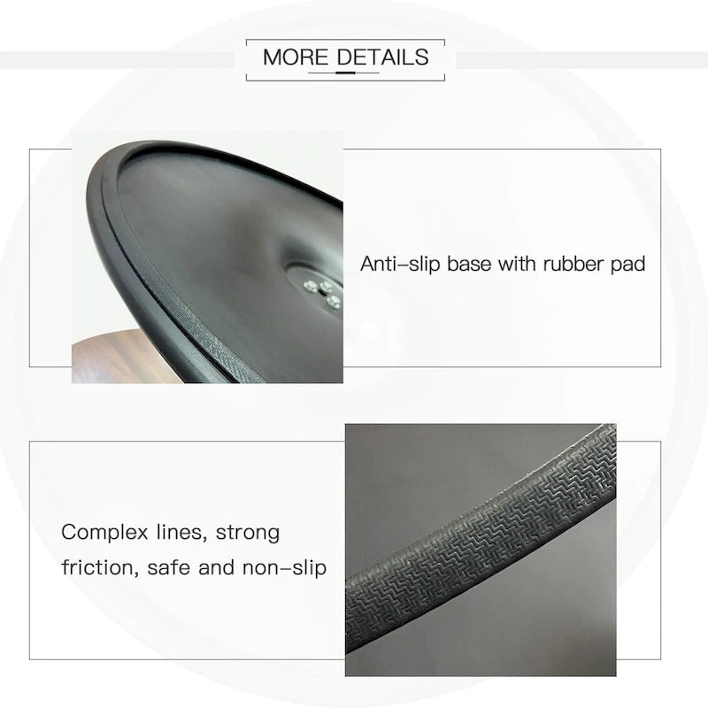 Round Walnut Color Dining Table-4