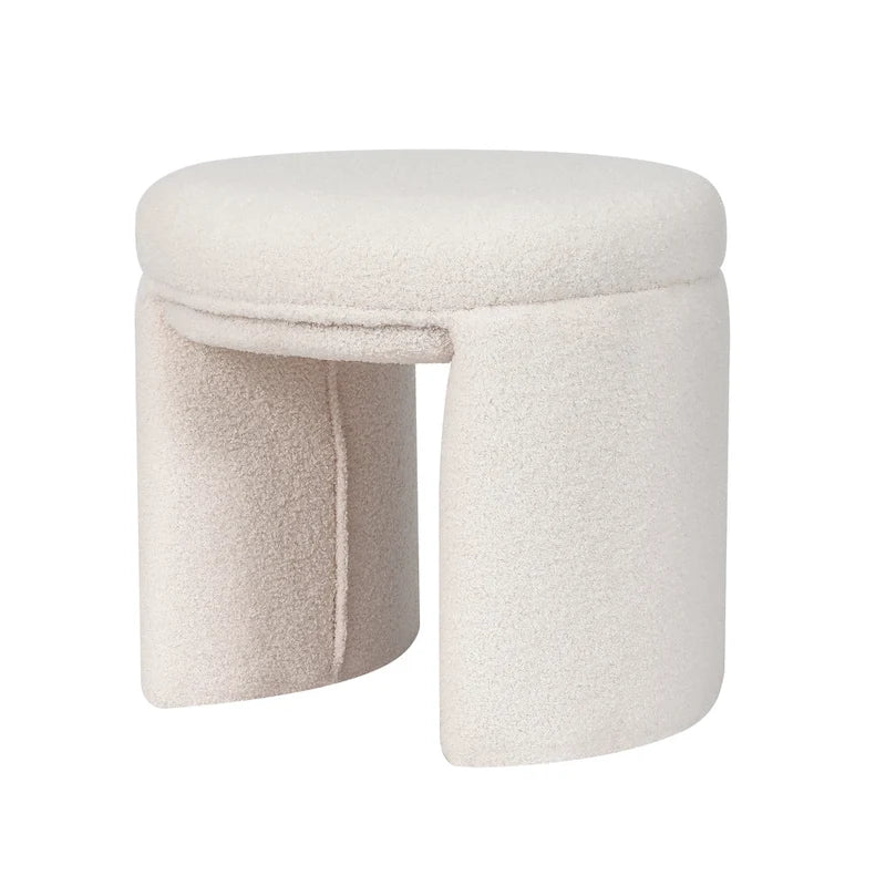 Adeco Ottoman Small Teddy Low Foot Stool Vanity Stool-7