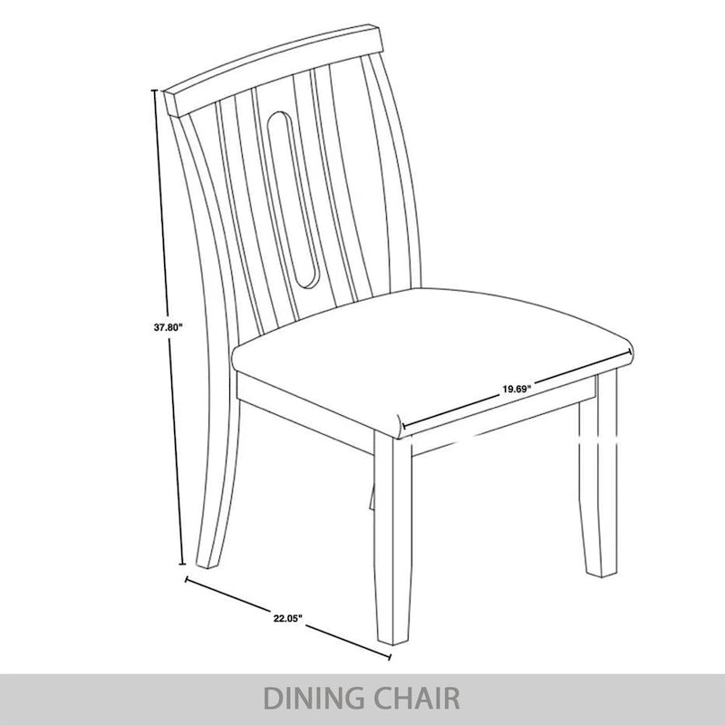 Wooden Dining Chairs Set of 2 - Linen Upholstered with Vertical Slat Back - Multiple Colors-17