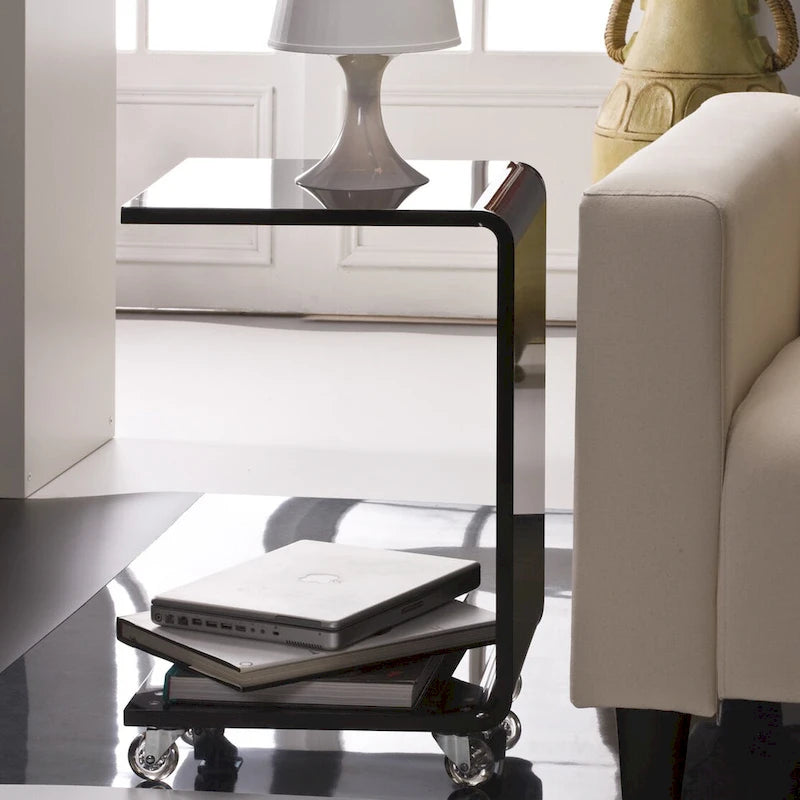 C Shape 100-percent Acrylic Indoor/Outdoor Accent Table-3