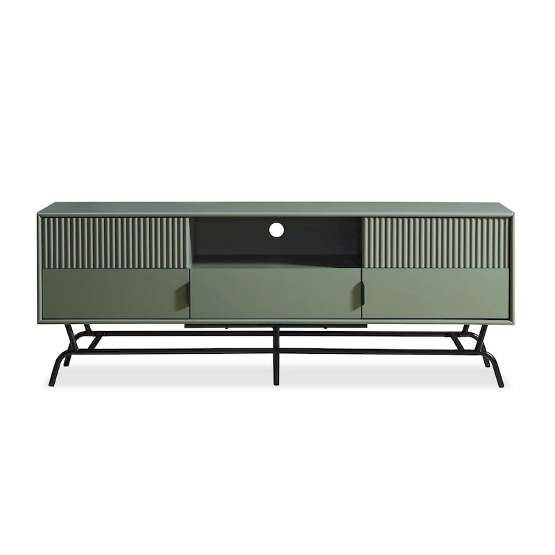 Modern 60-inch 3-Drawer TV Stand - White/Indigo/Sage Green/Grey-8