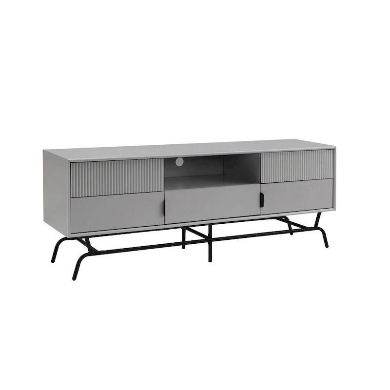 Modern 60-inch 3-Drawer TV Stand - White/Indigo/Sage Green/Grey-14