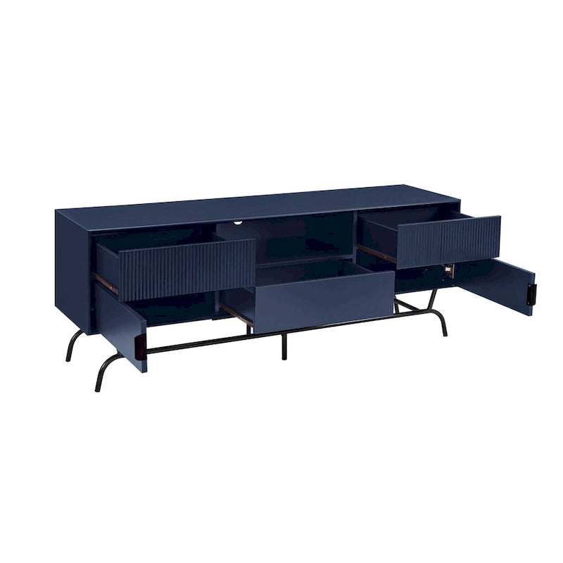 Modern 60-inch 3-Drawer TV Stand - White/Indigo/Sage Green/Grey-24