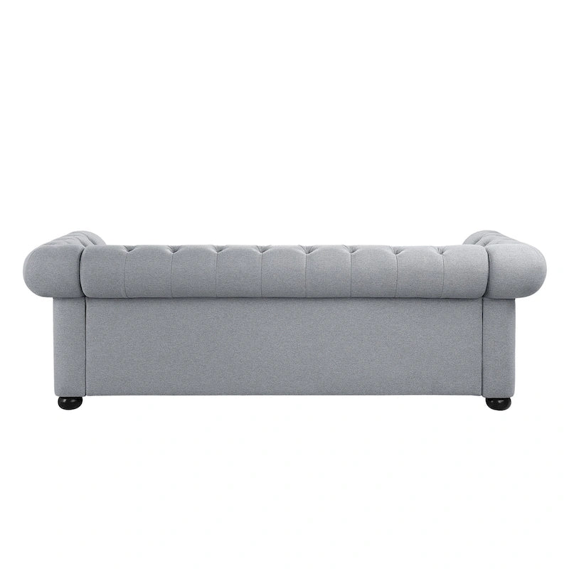 Corvus Aleksis Tufted Chesterfield 3-seater Sofa with Rolled Arms-16