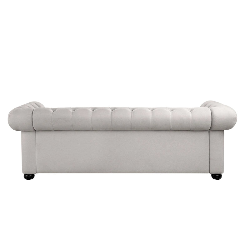 Corvus Aleksis Tufted Chesterfield 3-seater Sofa with Rolled Arms-23