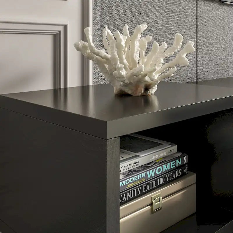 Extendable TV Stand Storage Media Console Modern Entertainment Center-8