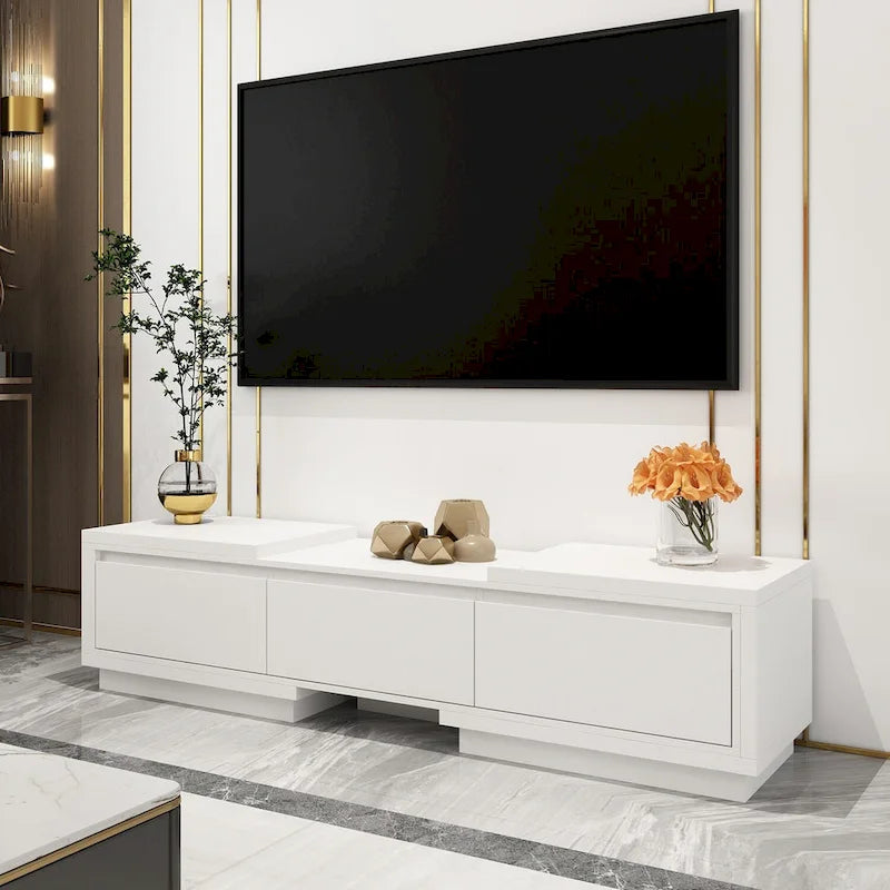 Extendable TV Stand Storage Media Console Modern Entertainment Center-21