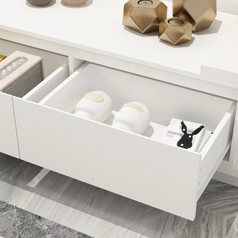 Extendable TV Stand Storage Media Console Modern Entertainment Center-29