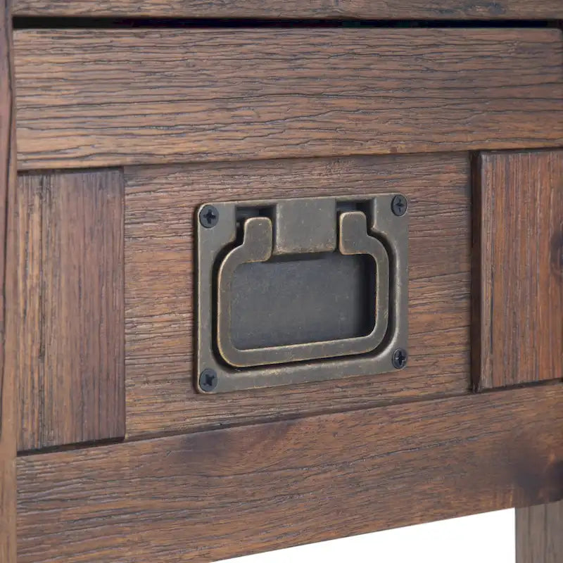 WYNDENHALL Garret SOLID ACACIA WOOD 14 inch Wide Rectangle Rustic Narrow Side Table - 14 W x 24 D x 20 H-7