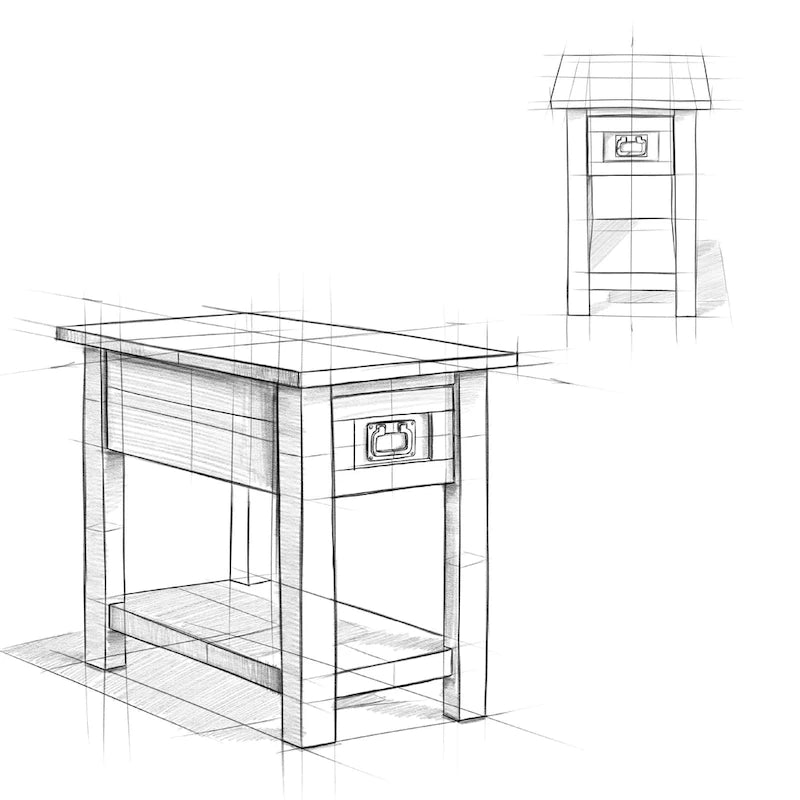 WYNDENHALL Garret SOLID ACACIA WOOD 14 inch Wide Rectangle Rustic Narrow Side Table - 14 W x 24 D x 20 H-8