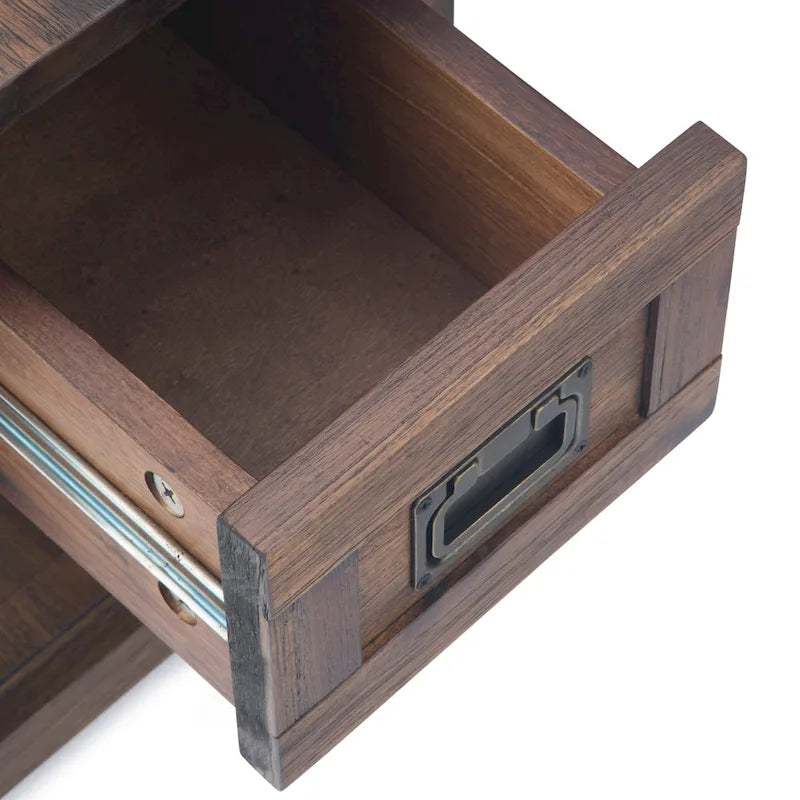 WYNDENHALL Garret SOLID ACACIA WOOD 14 inch Wide Rectangle Rustic Narrow Side Table - 14 W x 24 D x 20 H-9