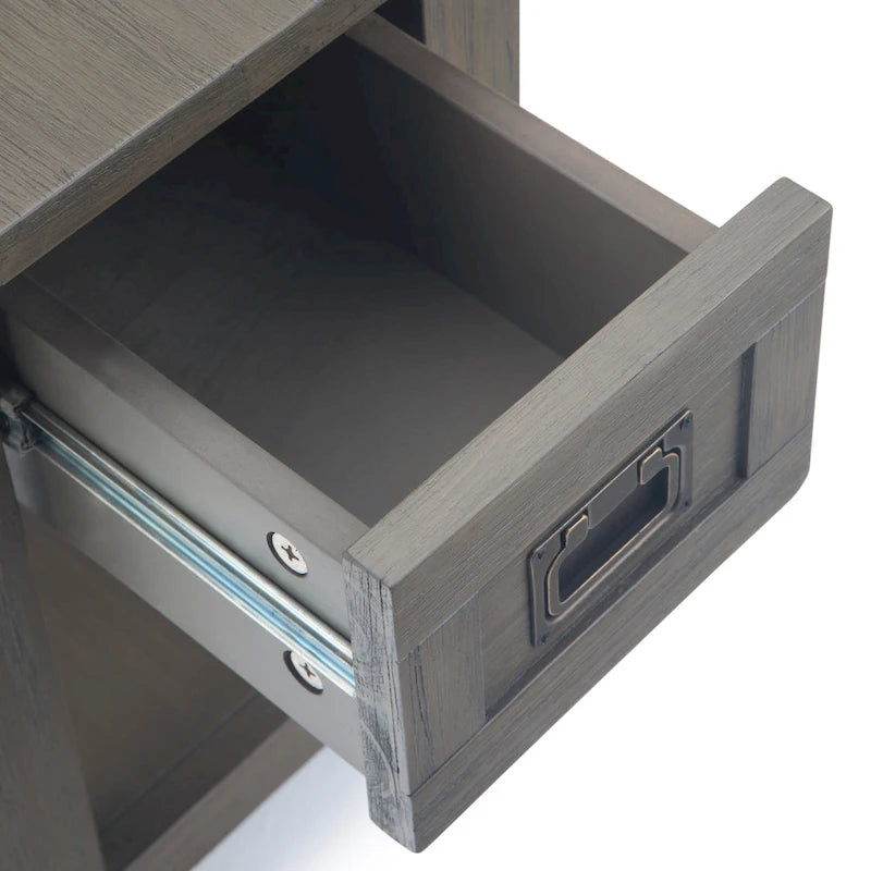 WYNDENHALL Garret SOLID ACACIA WOOD 14 inch Wide Rectangle Rustic Narrow Side Table - 14 W x 24 D x 20 H-19