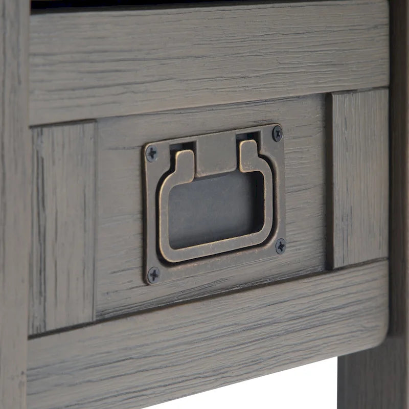 WYNDENHALL Garret SOLID ACACIA WOOD 14 inch Wide Rectangle Rustic Narrow Side Table - 14 W x 24 D x 20 H-20