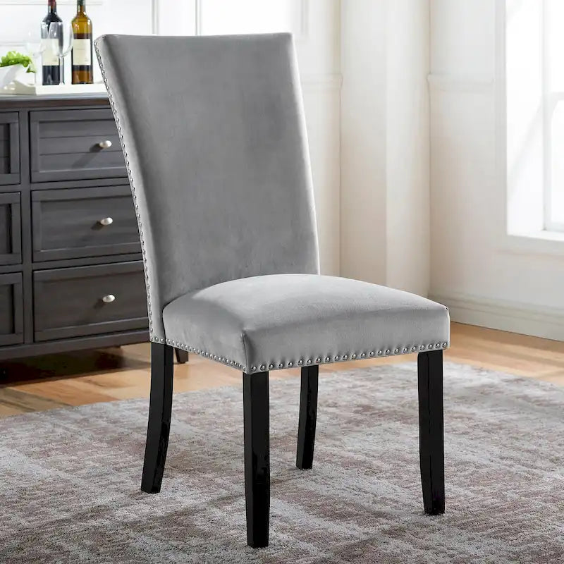 Light Grey 7-Piece Marble Top Dining Set for 6-4