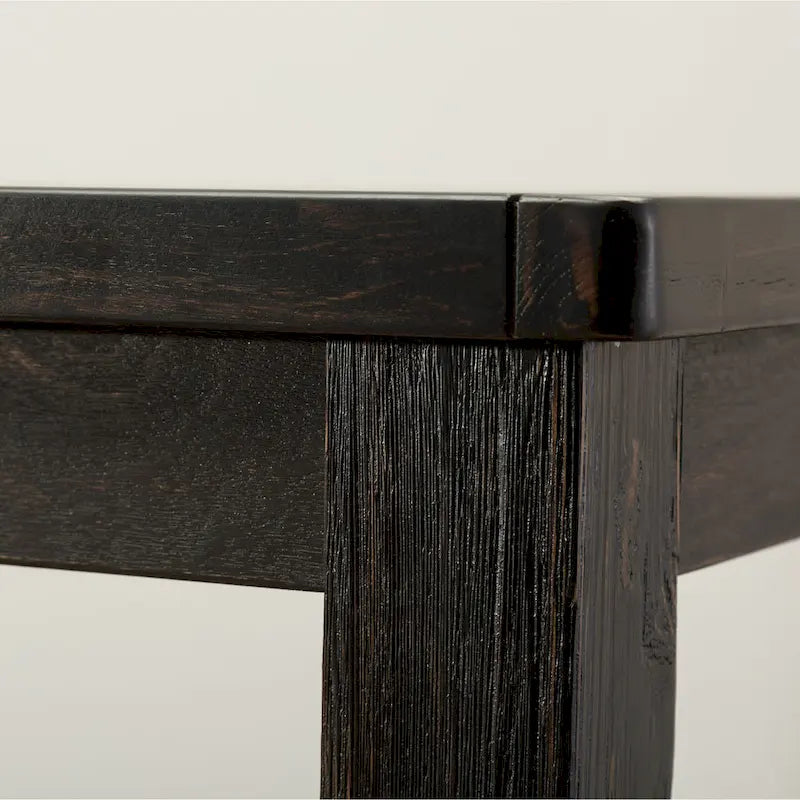 Roundhill Furniture Leviton Counter Height Antique Black Finished Wood 5-piece Dining Set-6