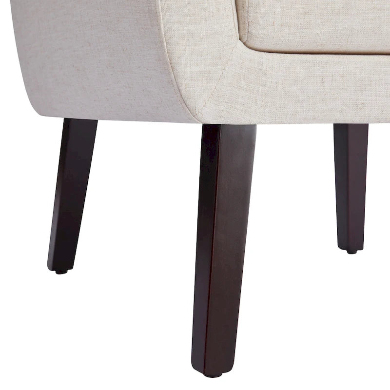 HUIMO Fabric Arm Chair Accent Chair and Ottoman Set Grey/ Beige/ Blue/ Dark Teal-10