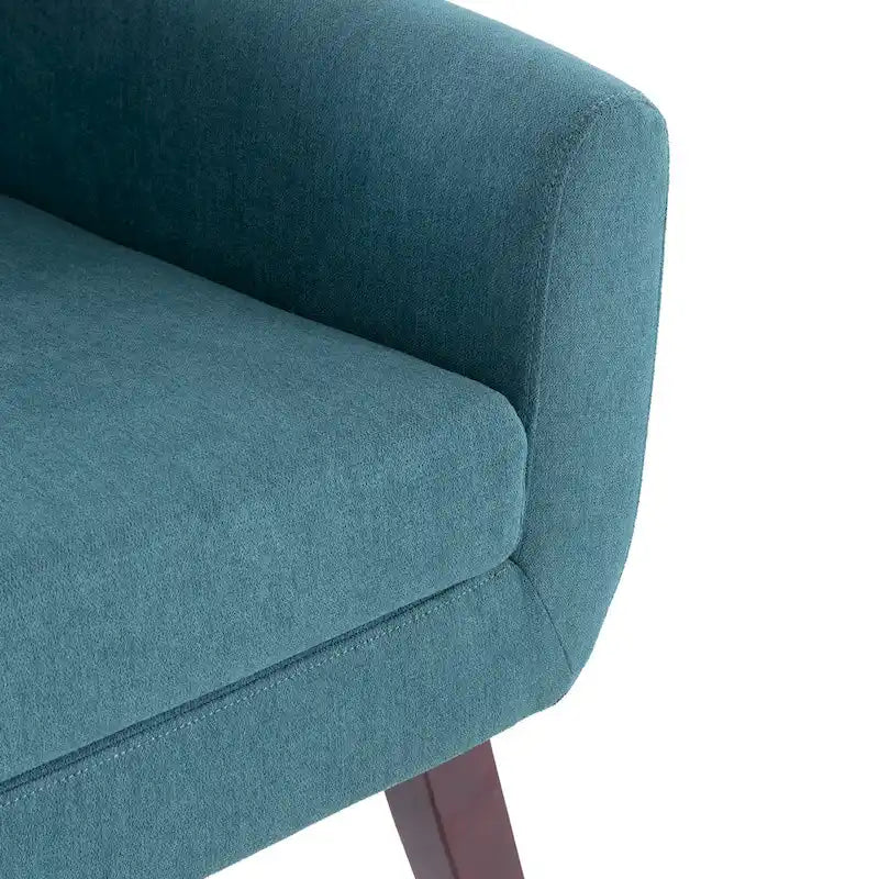 HUIMO Fabric Arm Chair Accent Chair and Ottoman Set Grey/ Beige/ Blue/ Dark Teal-19