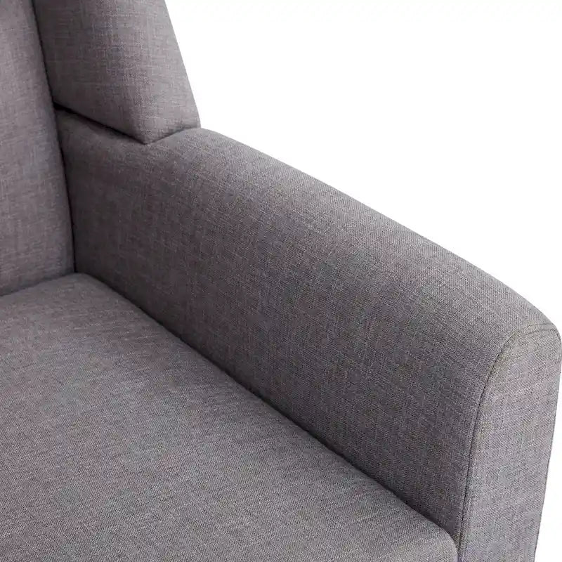 HUIMO Fabric Arm Chair Accent Chair and Ottoman Set Grey/ Beige/ Blue/ Dark Teal-26