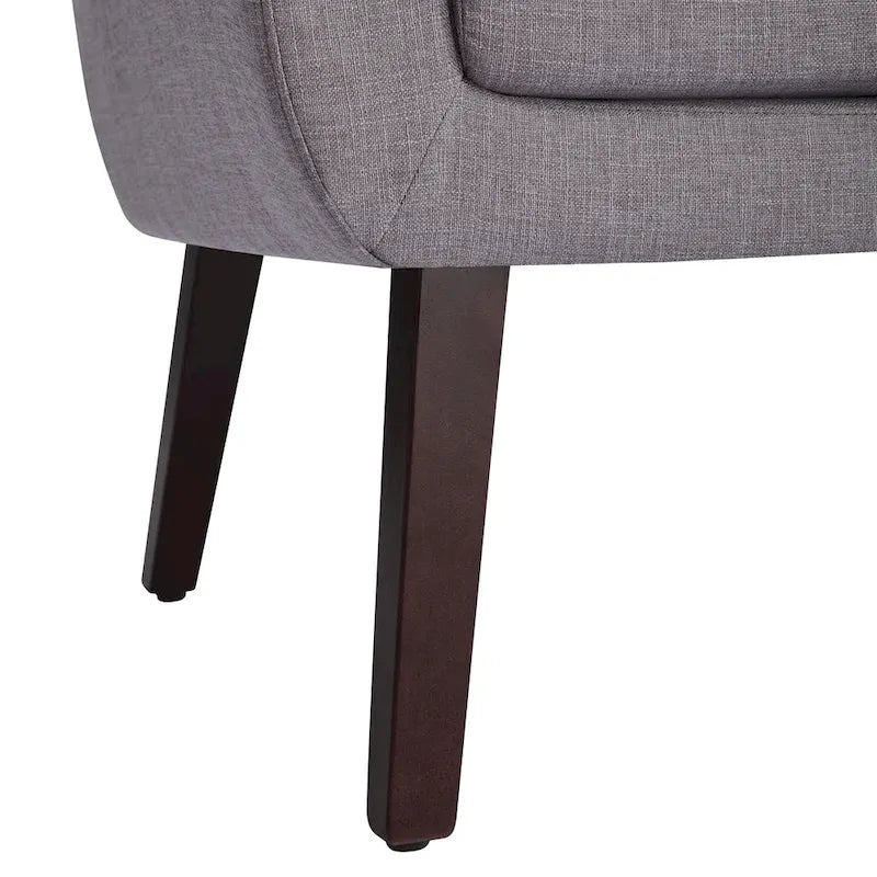 HUIMO Fabric Arm Chair Accent Chair and Ottoman Set Grey/ Beige/ Blue/ Dark Teal-28