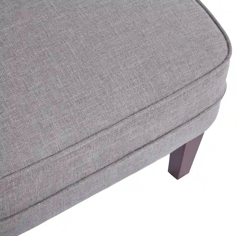 HUIMO Fabric Arm Chair Accent Chair and Ottoman Set Grey/ Beige/ Blue/ Dark Teal-29