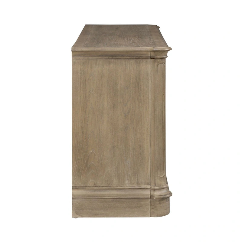 74" Mirrored TV Stand - White/Bisque - Holds 80" TVs-14