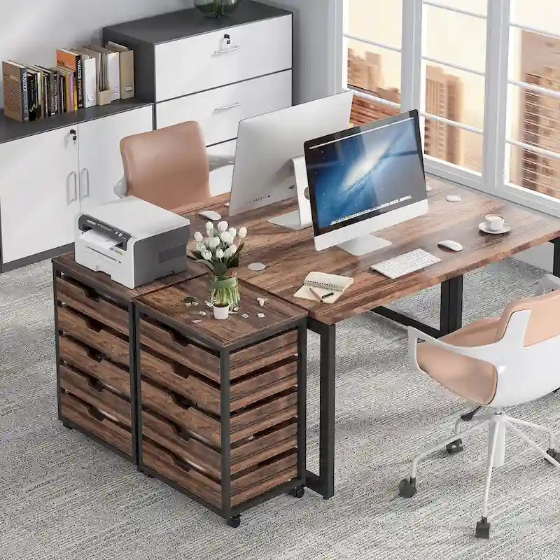 5 Drawer Chest & 7 Drawer Chest Wood Storage Drawer Cabinet Organizer-5