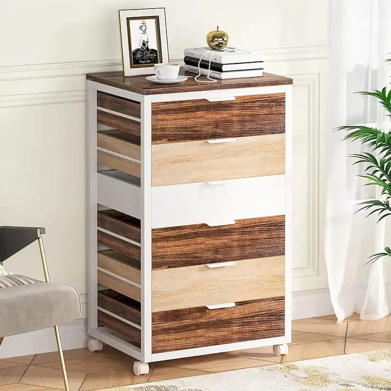 5 Drawer Chest & 7 Drawer Chest Wood Storage Drawer Cabinet Organizer-9