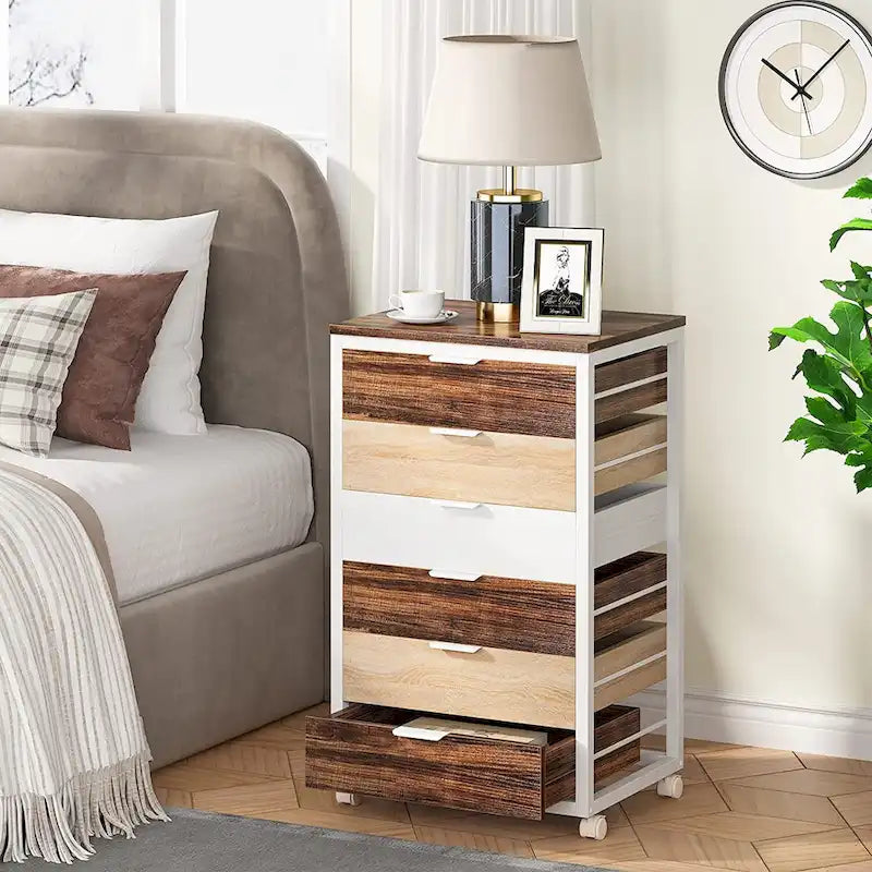 5 Drawer Chest & 7 Drawer Chest Wood Storage Drawer Cabinet Organizer-11