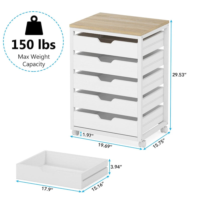 5 Drawer Chest & 7 Drawer Chest Wood Storage Drawer Cabinet Organizer-22