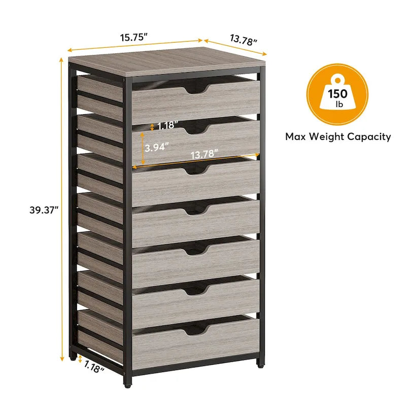 5 Drawer Chest & 7 Drawer Chest Wood Storage Drawer Cabinet Organizer-29