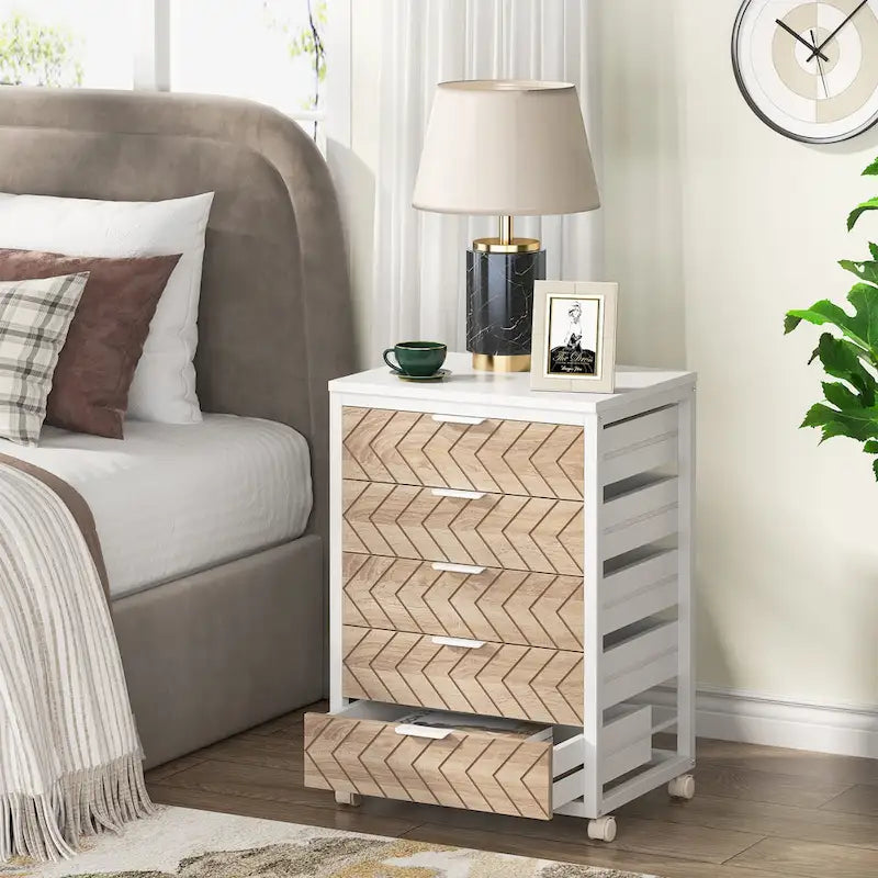 5 Drawer Chest & 7 Drawer Chest Wood Storage Drawer Cabinet Organizer-33