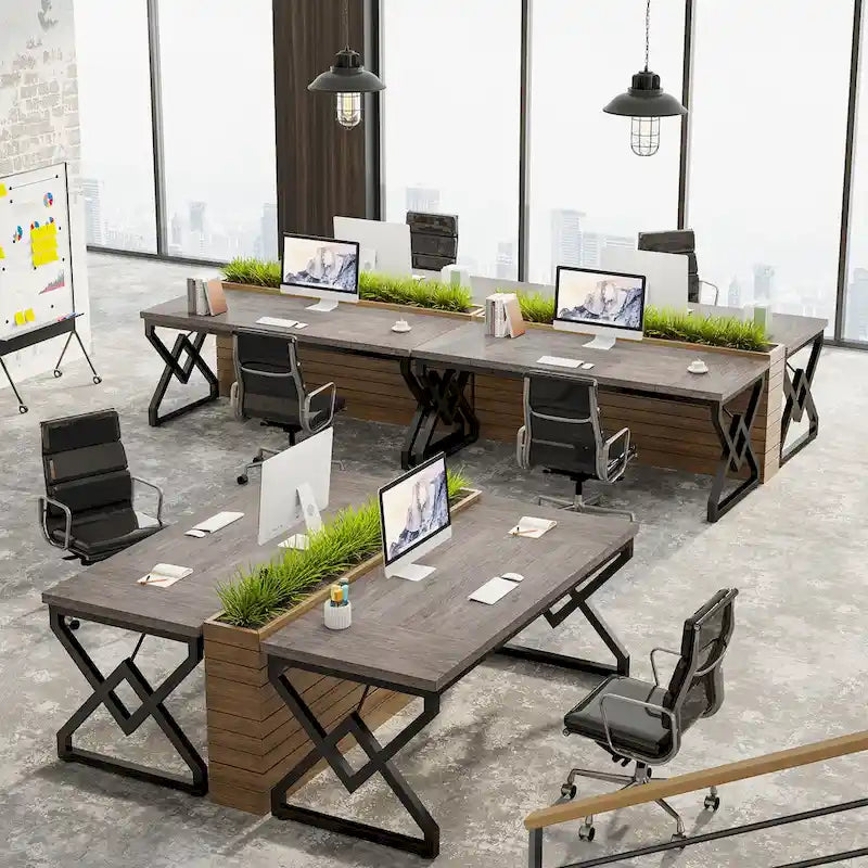 63-in Large Executive Desk, Home Office Computer Desk-12