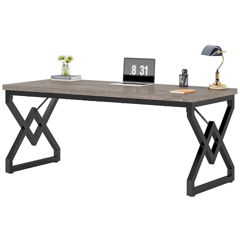 63-in Large Executive Desk, Home Office Computer Desk-15