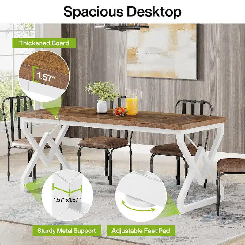 63-in Large Executive Desk, Home Office Computer Desk-21