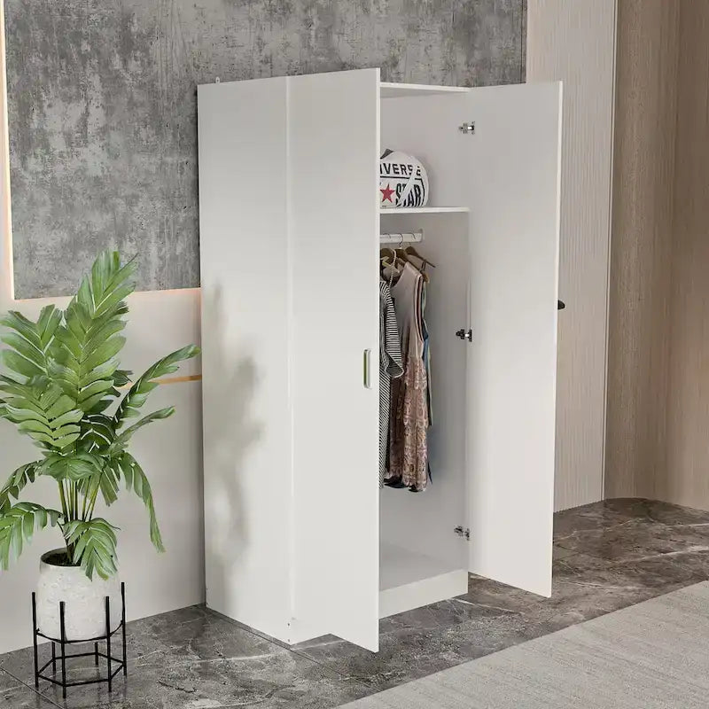 5-Tier Amoires Wardrobe Cabinet With 2 Doors-13