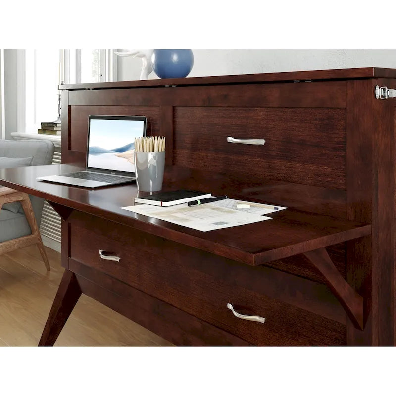 Northampton Full Murphy Bed Desk in Walnut-7