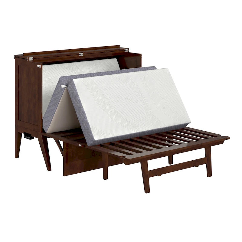 Northampton Full Murphy Bed Desk in Walnut-12