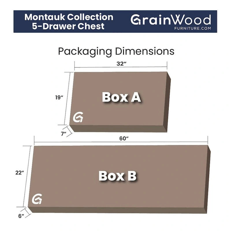 Grain Wood Furniture Montauk 5-drawer Solid Wood Chest-3