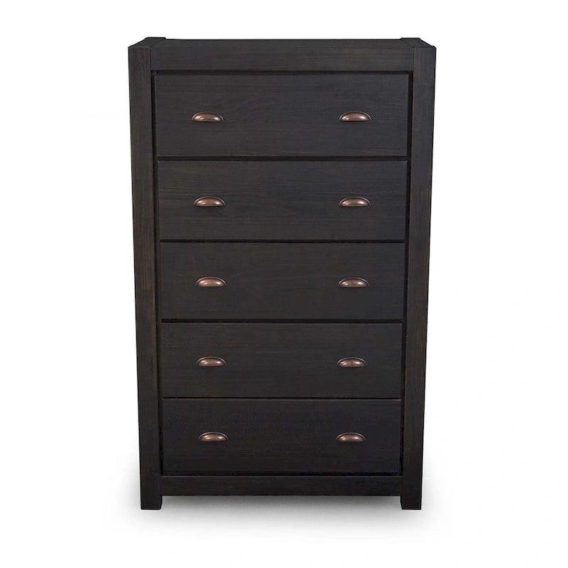 Grain Wood Furniture Montauk 5-drawer Solid Wood Chest-12