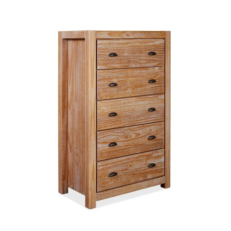 Grain Wood Furniture Montauk 5-drawer Solid Wood Chest-17