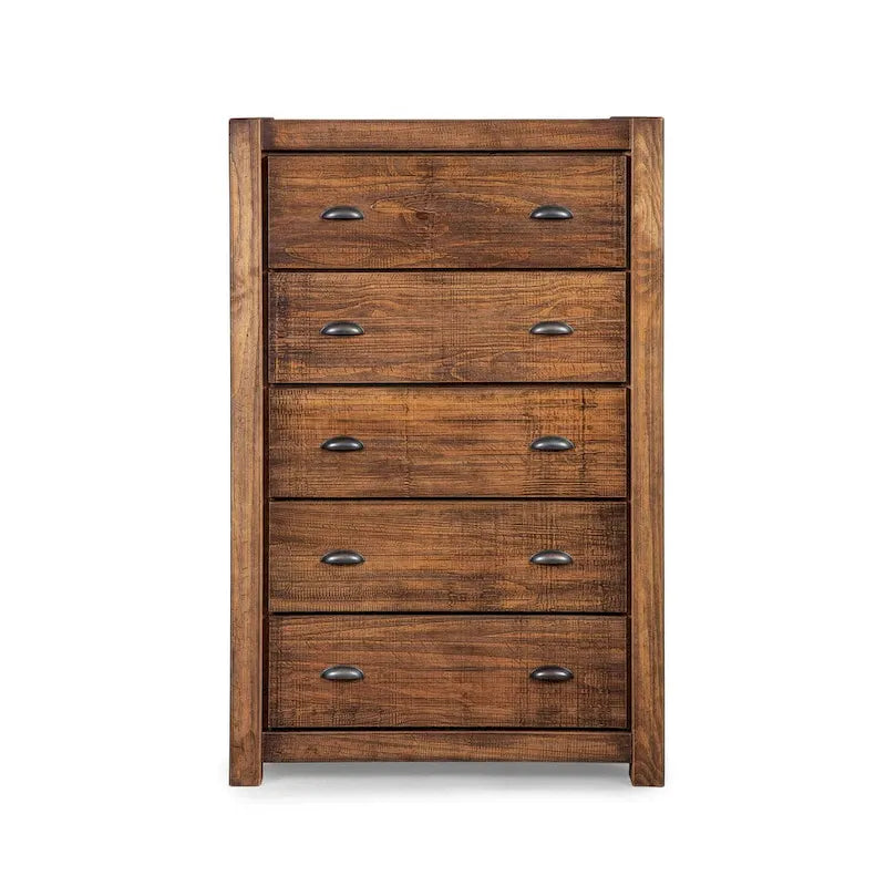 Grain Wood Furniture Montauk 5-drawer Solid Wood Chest-19