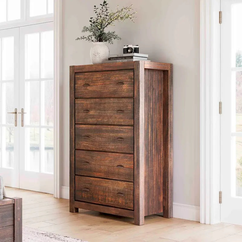 Grain Wood Furniture Montauk 5-drawer Solid Wood Chest-22