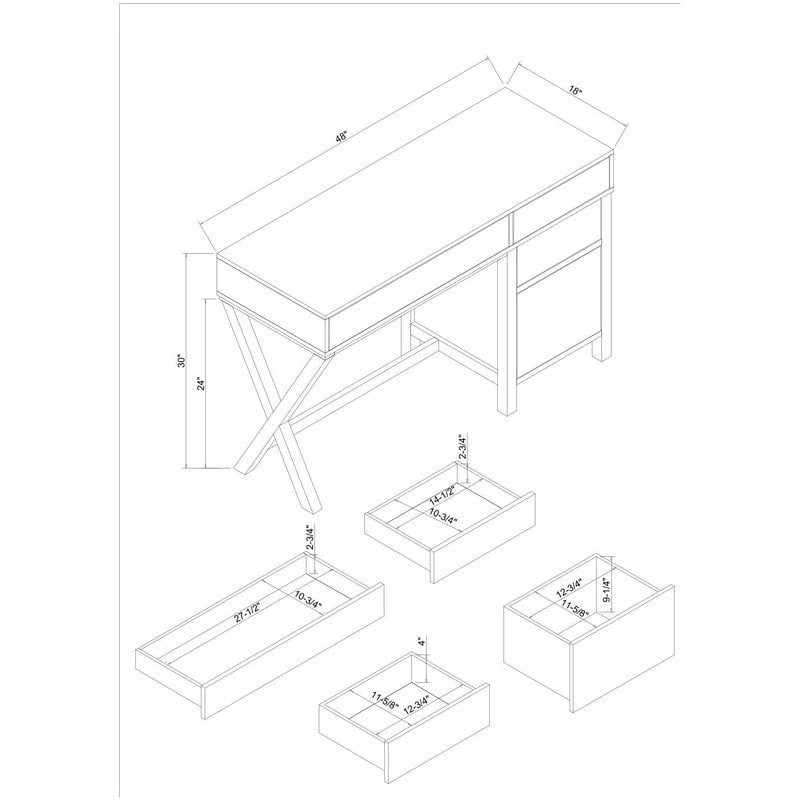 Linon Poppy Side Storage Desk-11